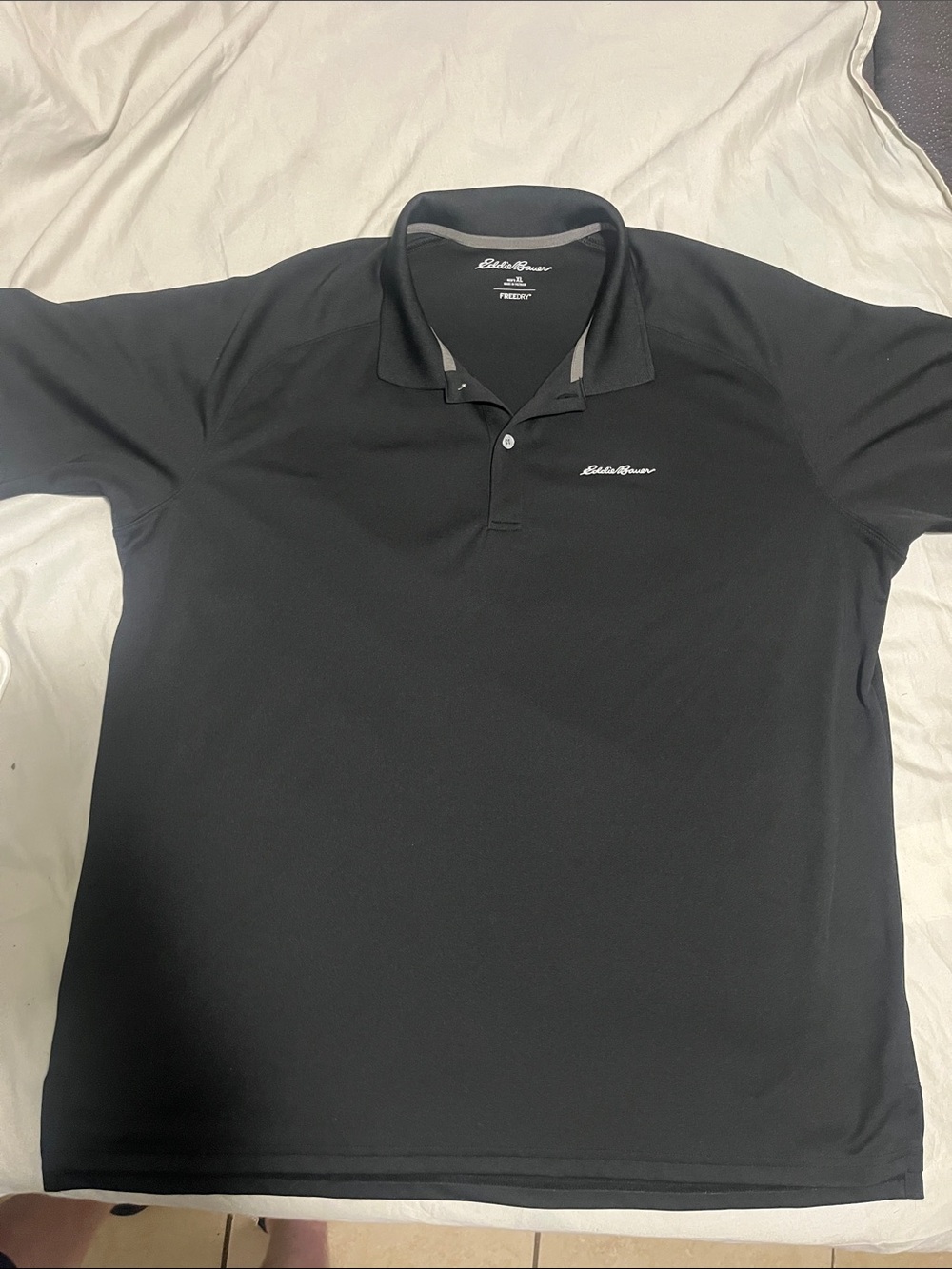 Eddie Bauer Men's Black Polo with Subtle Logo